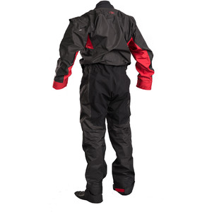 Gul Dartmouth Eclip Zip Drysuit Negro / Rojo Gm0378-b3 Con Ropa Interior Gratuita